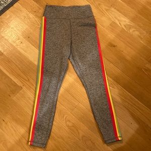 Spiritual Gangster “High Vibe Rainbow-Stripe Leggings”
